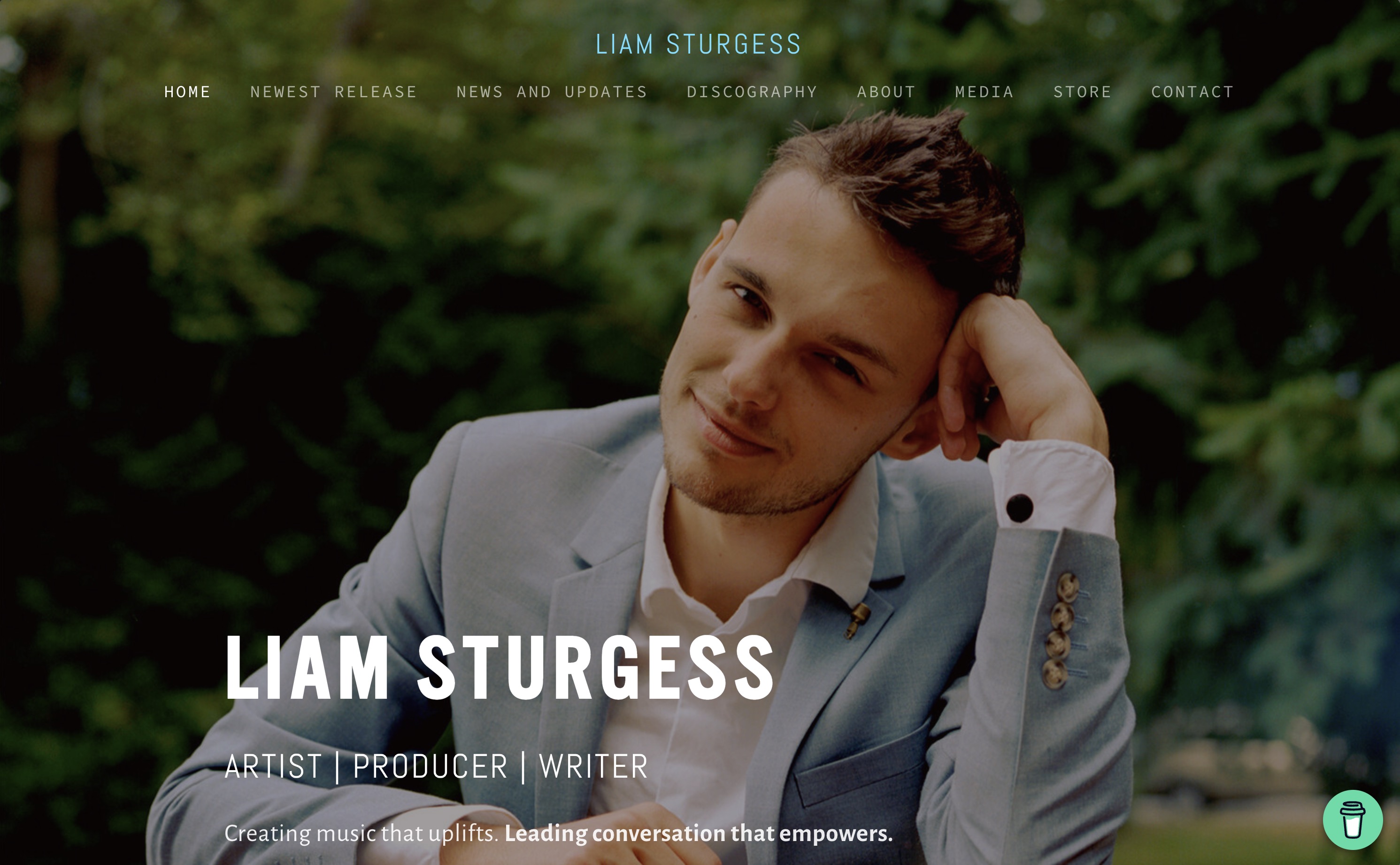 Screenshot for Liam Sturgess newsletter